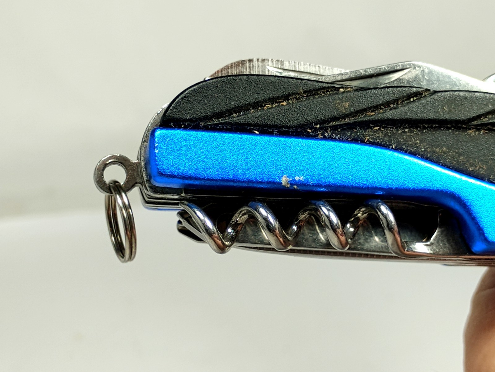 Blue Stainless Steel Multi-Tool Knife, Scissors, Corkscrew, Opener, Screwdriver