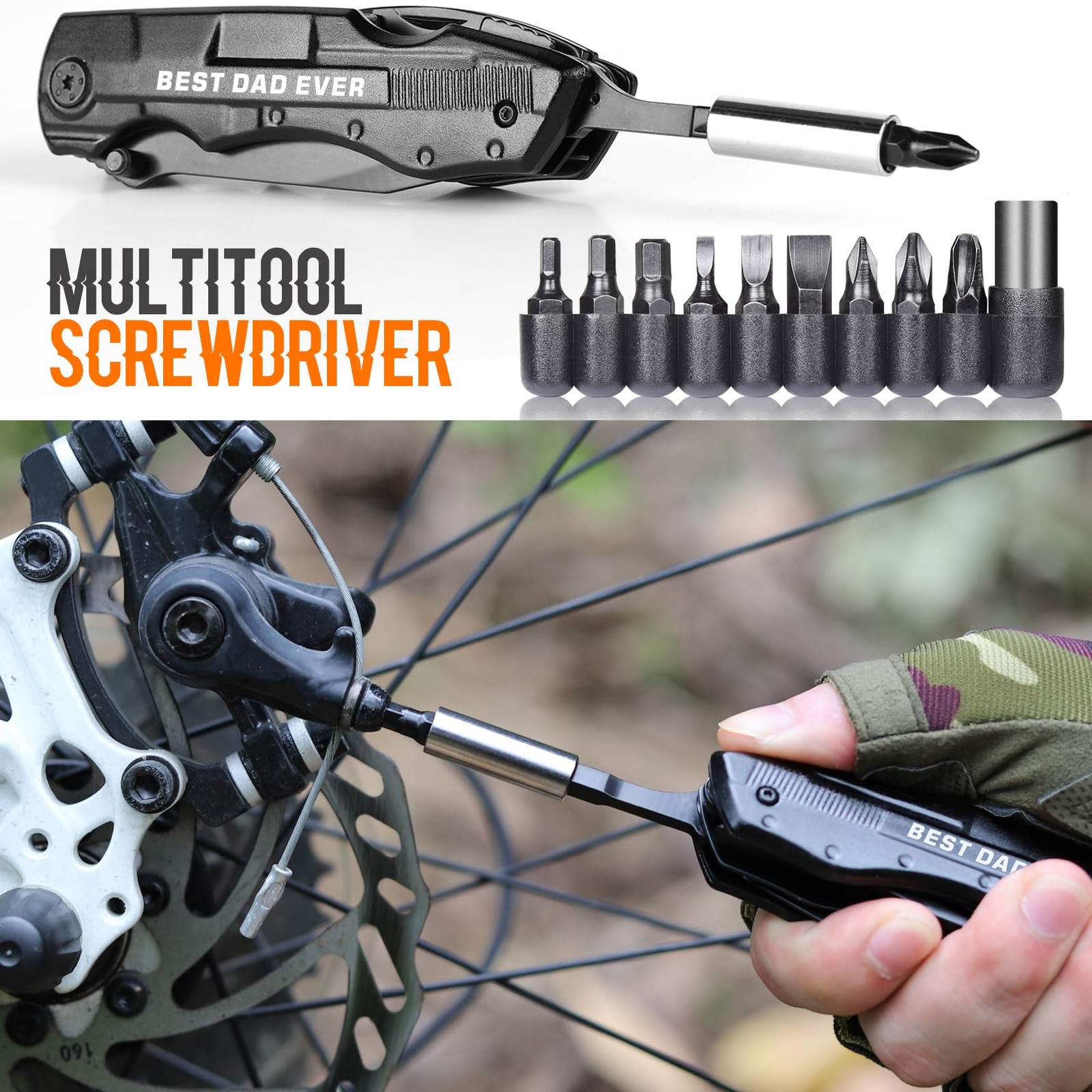 Gift for Dad, Multitool Knife BEST DAD EVER for Camping, Fathers Day Christma…