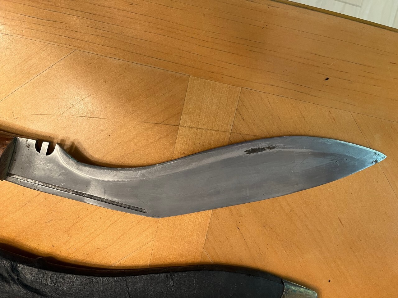 HANDMADE CURVED FIXED BLADE MADE IN INDIA GURKA KNIFE 17.5″ WITH SHEATH