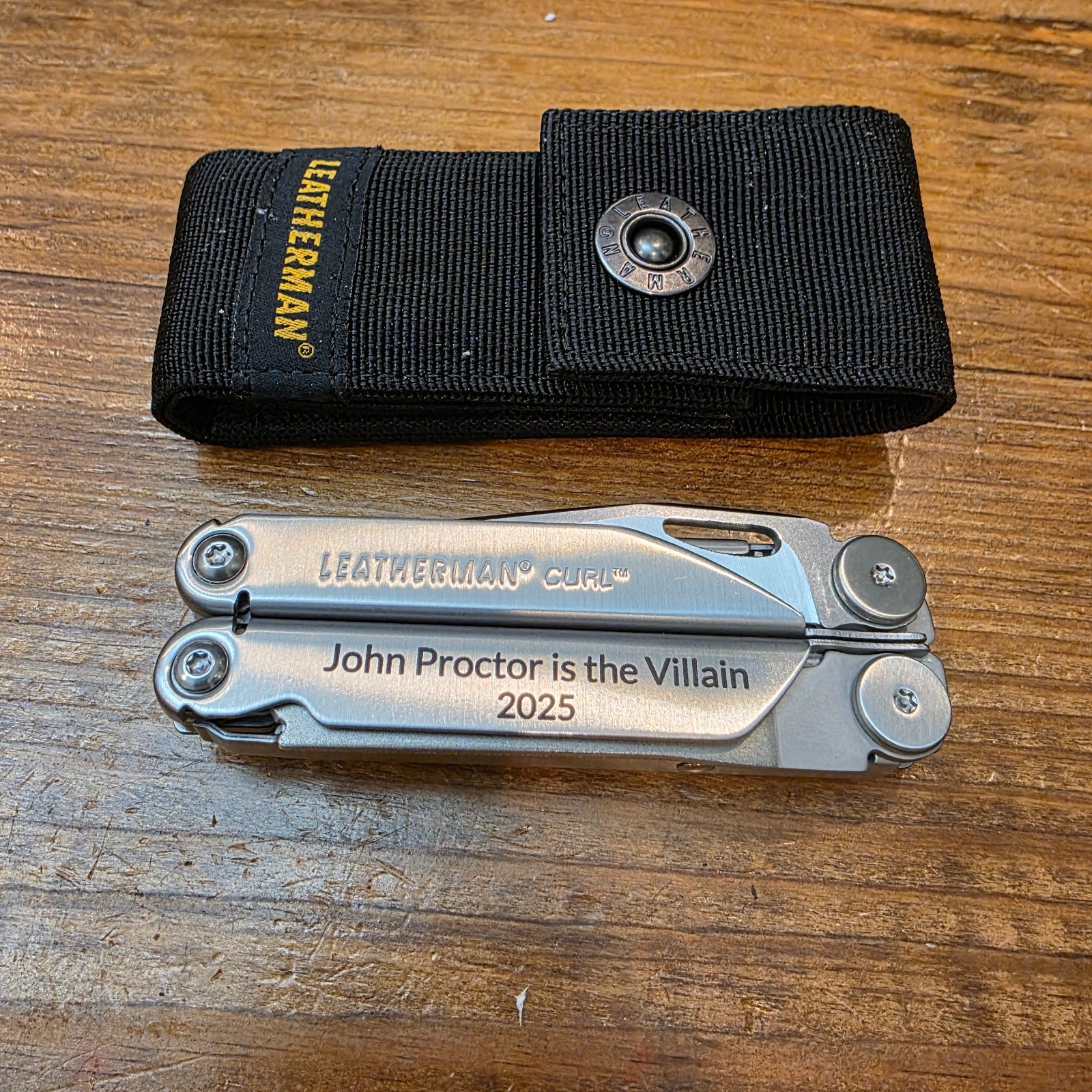 Leatherman Curl Multi-Tool with Sheath – John Proctor is the Villian Crew