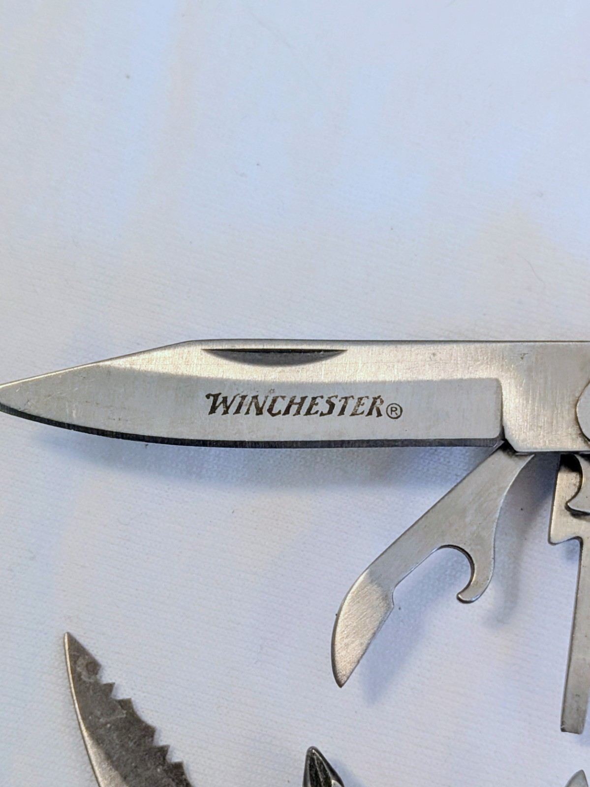 Winchester Steel Multi Tool Ruler Pliers Inches Centimeters Knife Screwdriver