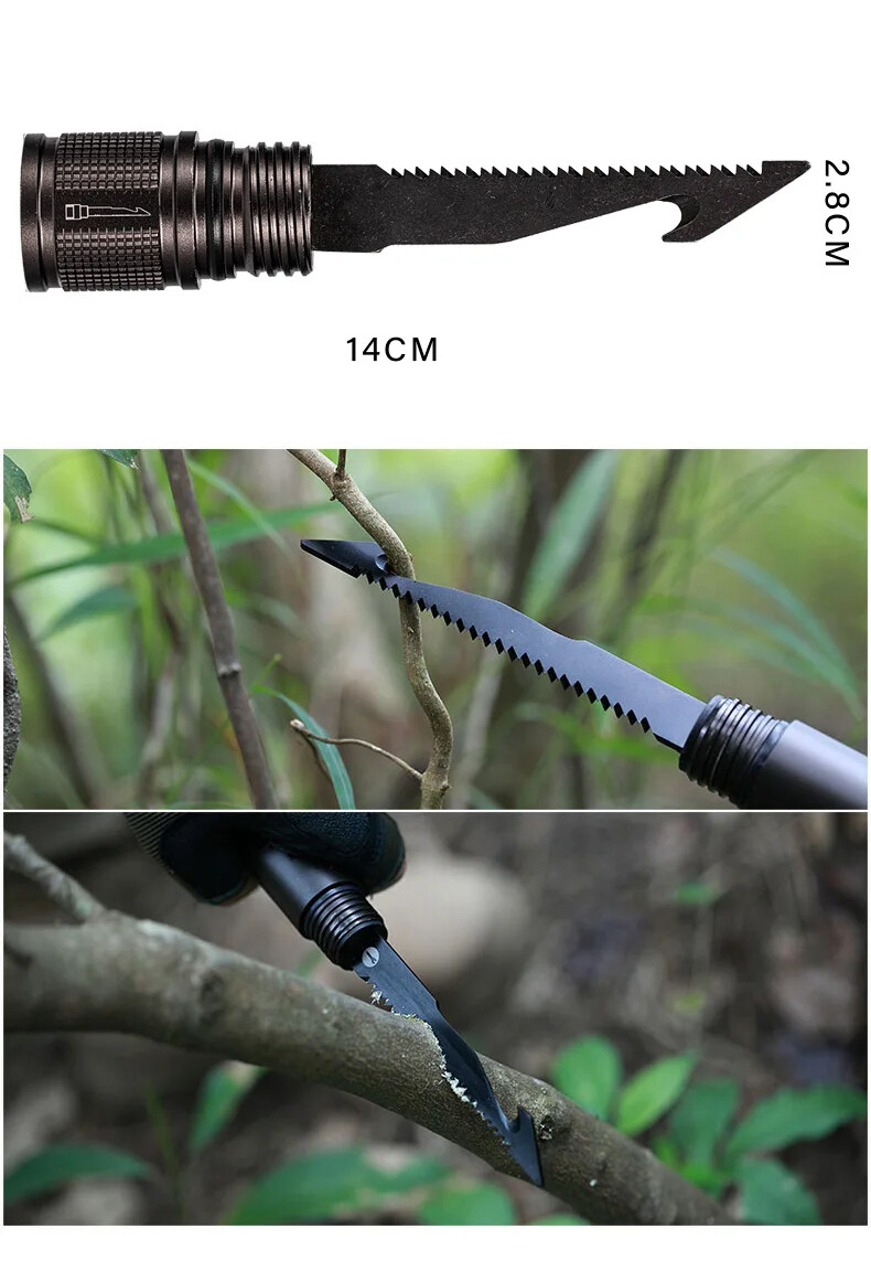Folding Survival Shovel Multi Tool Emergency Knife Fishing Spear Car 4X4 Spade