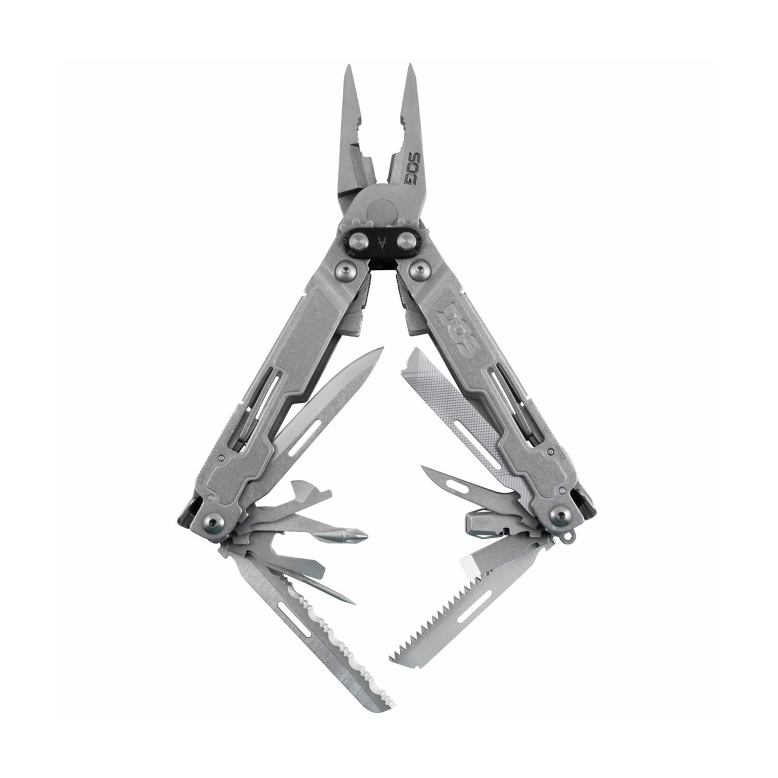 Heavy Duty Stainless Steel Multi-Tool with Nylon Sheath, 2 Knife Blades, Can/Bot