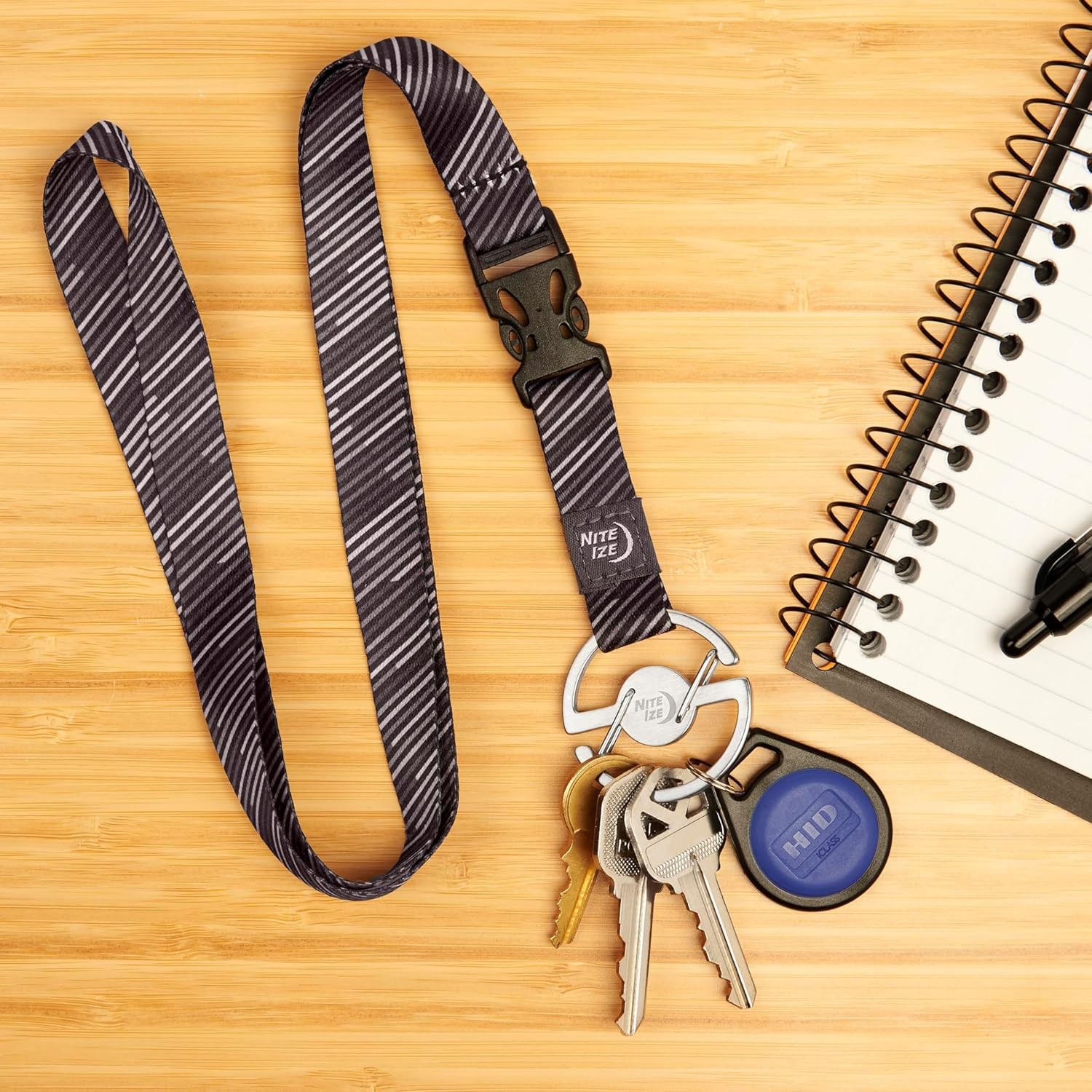 Nite Ize Medallion Key Lanyard with Stainless Steel Key Ring