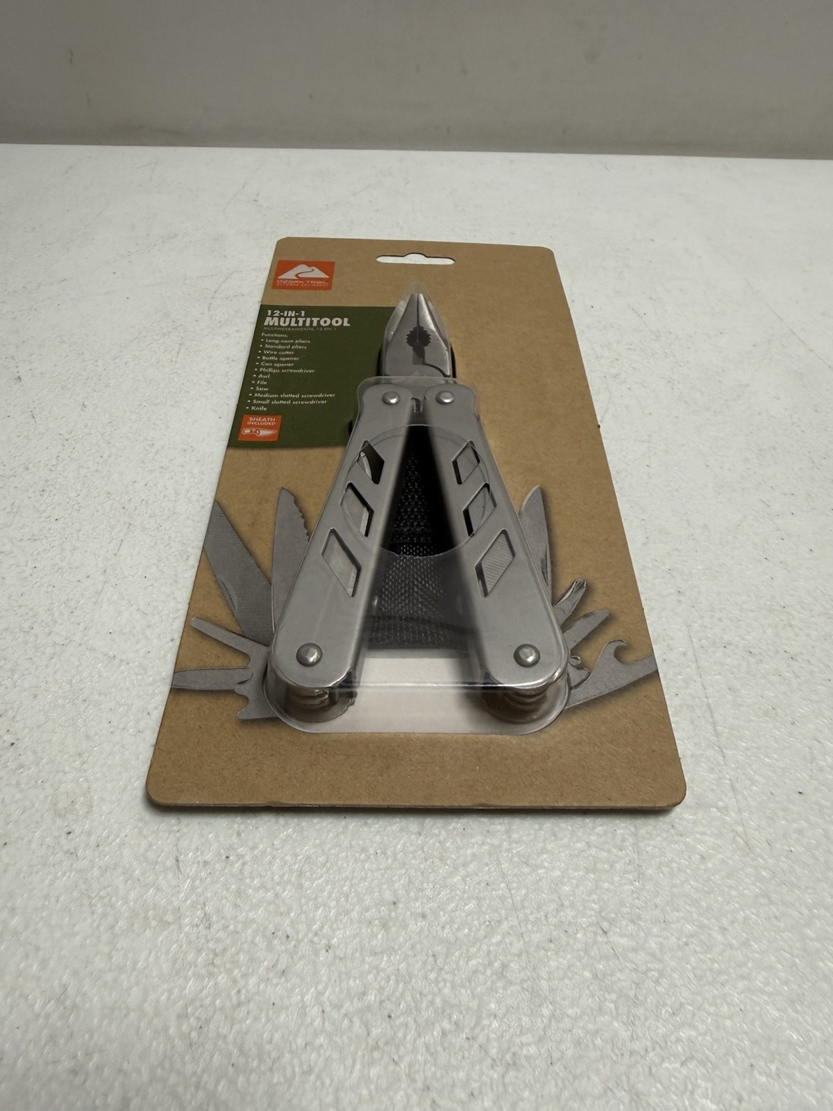 Ozark Trail 12 in 1 Multi-Tool Stainless Steel With Nylon Sheath New In Package