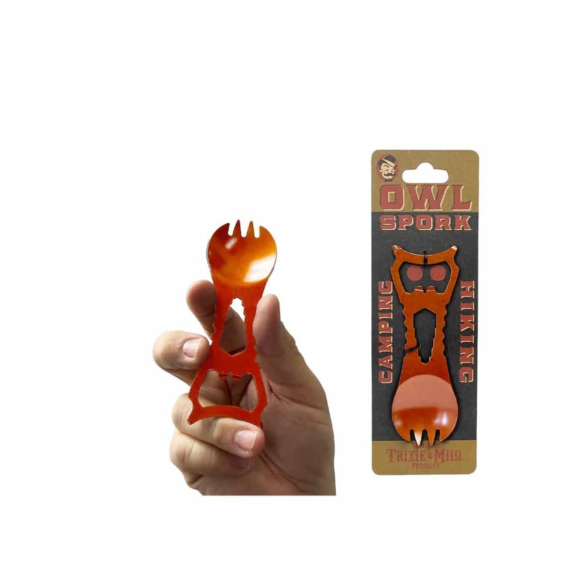 Trixie & Milo “Owl Spork” Camping Hiking Floating Backpacking Multi-Tool