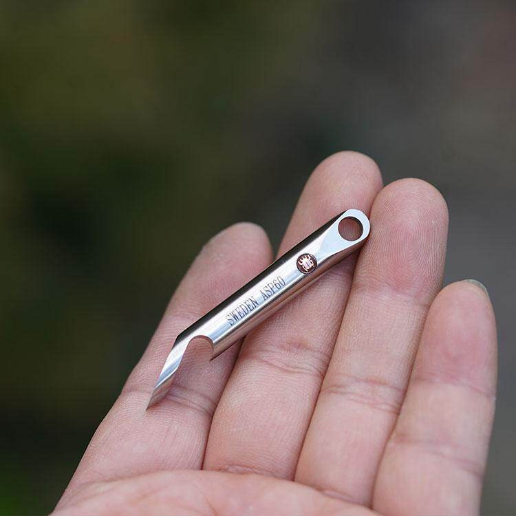High quality EDC Tool Collectibles Titanium zirconium alloy Asp60 Damascus 59mm