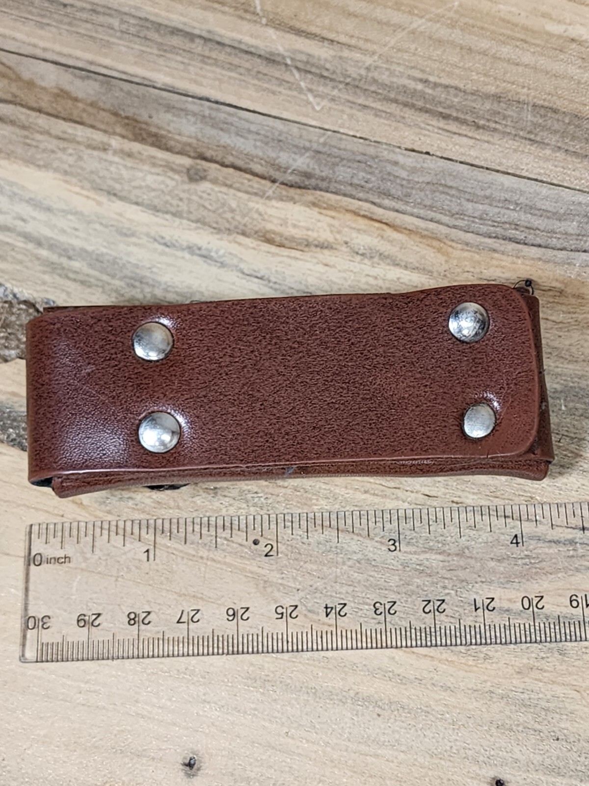 American Camper Multi-Tool Pocket Knife Pliers Silver – Brown Leather Case T161