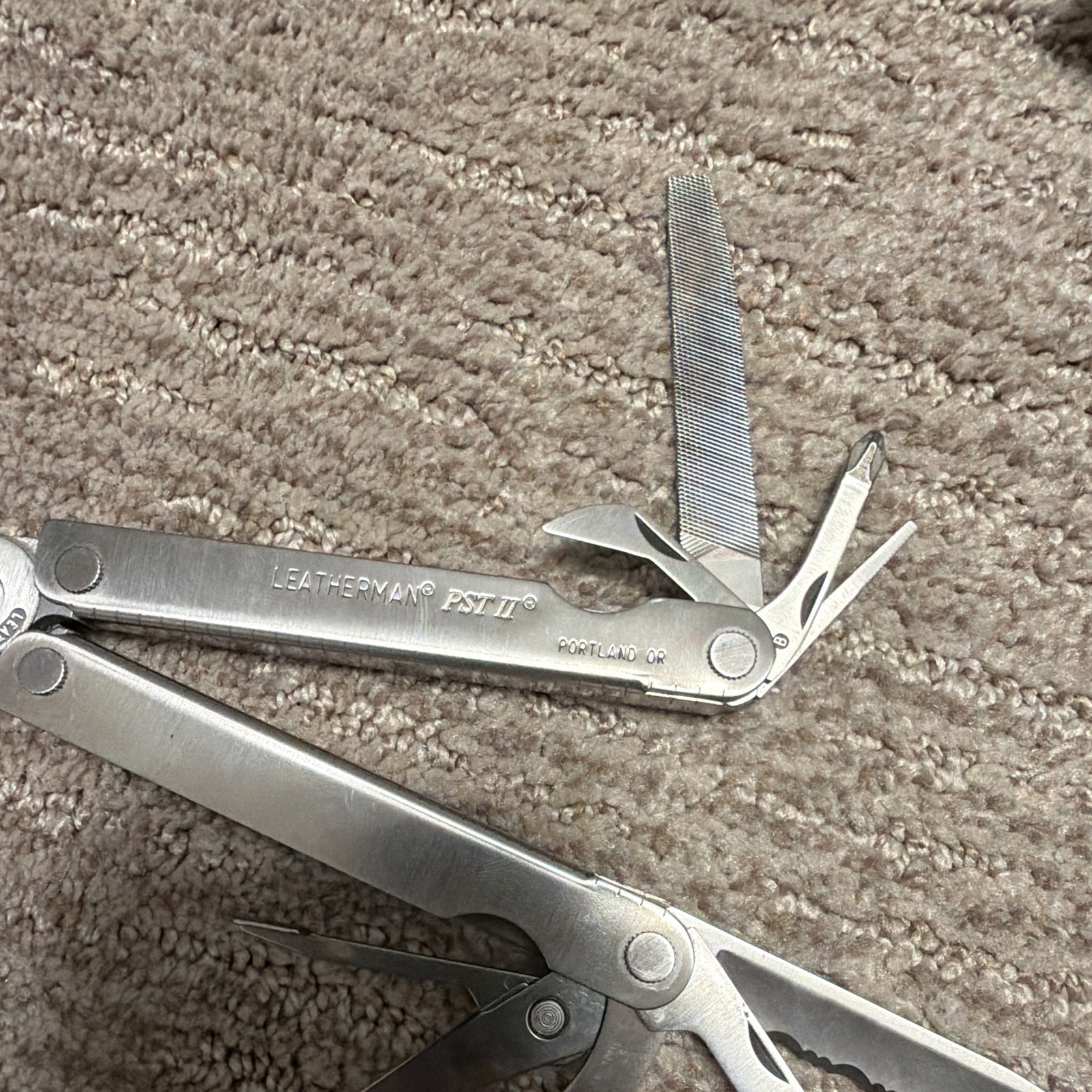 Leatherman PST II 9-Tool Stainless Multi-Tool Straight Edge, Sheath, 4in
