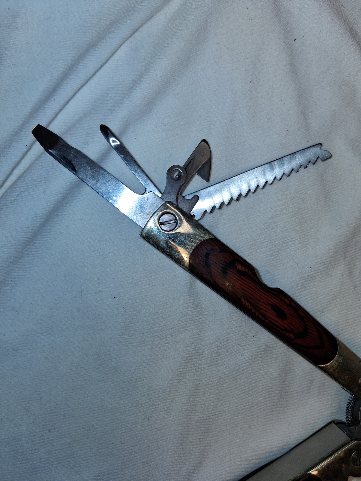 Appalachian Trail Multi-Tool 12-1 Tool – Stainless Steel Wood Inlay