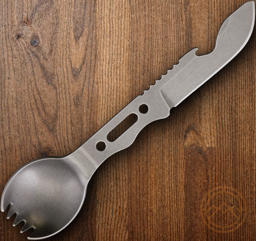 TOPS Fork It Tool Overall 6.5″ Stonewash 1095 Carbon Steel Construction FORK01