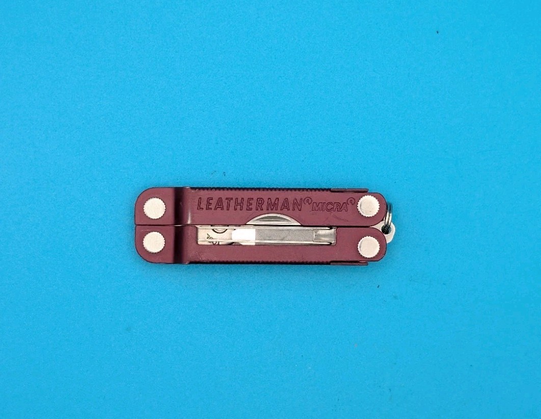 Leatherman Micra Multi-Tool, Knife, Scissors, Key Ring, Maroon!