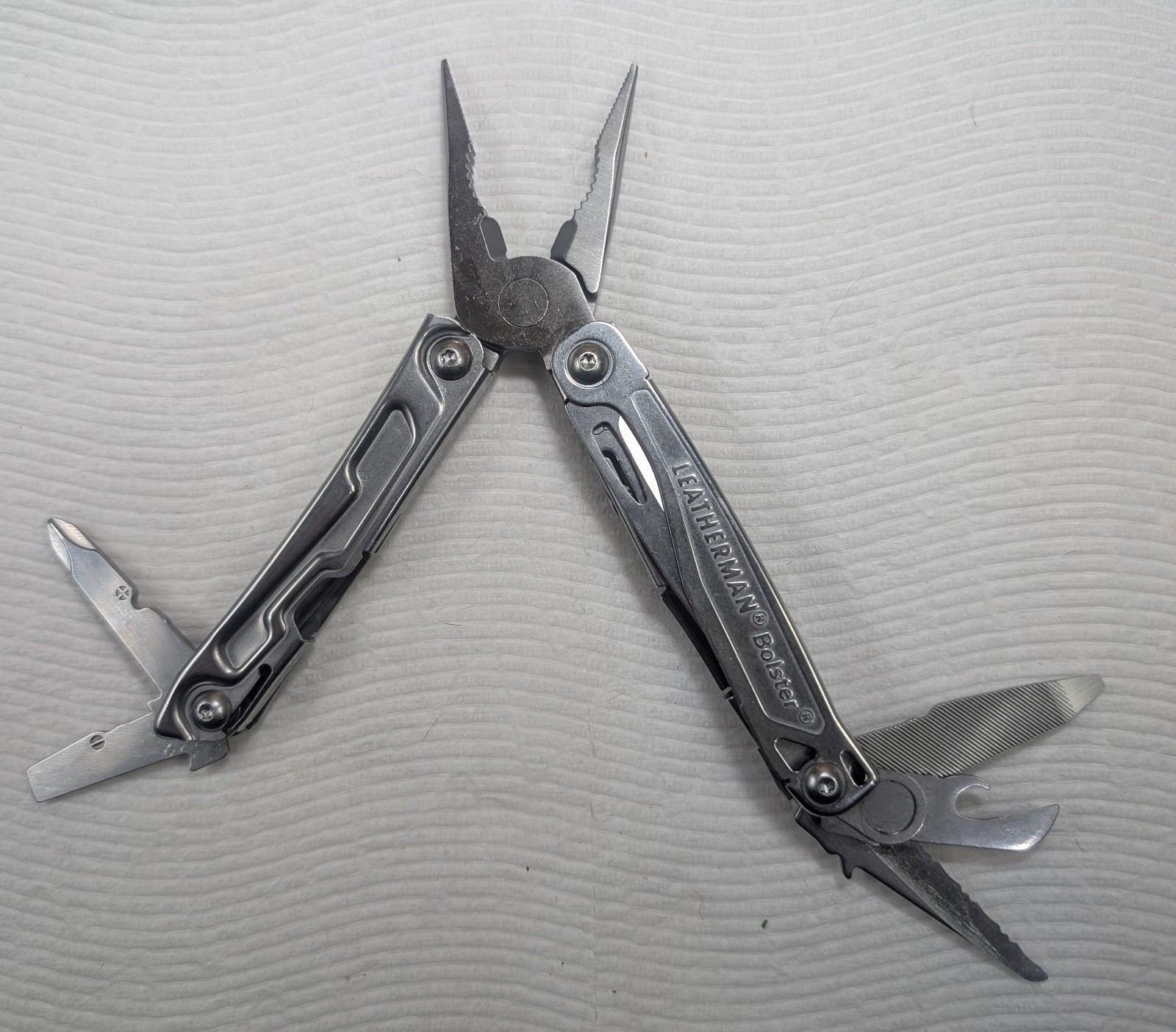 Leatherman Bolster 13-in-1 Multi-tool Folding Pocket Knife with Pliers Stainless