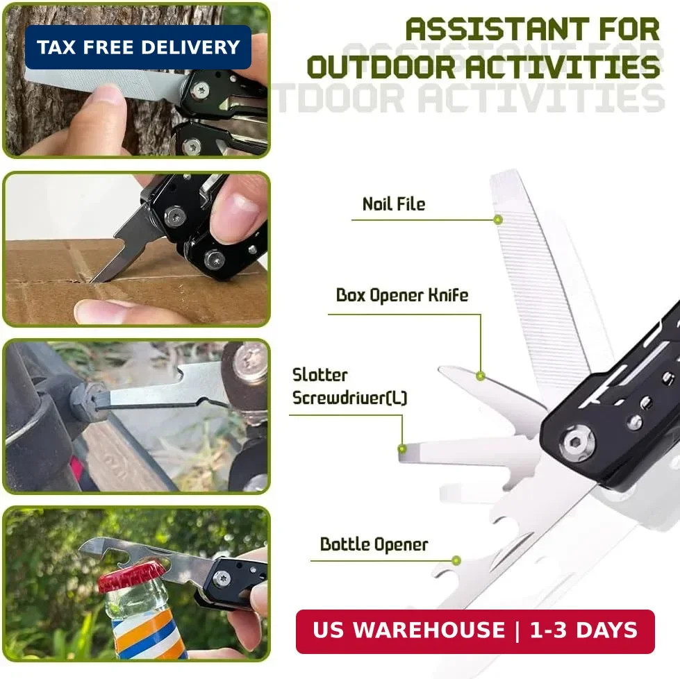 14 in 1 Multitool Pliers Gives One Whistle as a Gift, Professional Pocket Pliers