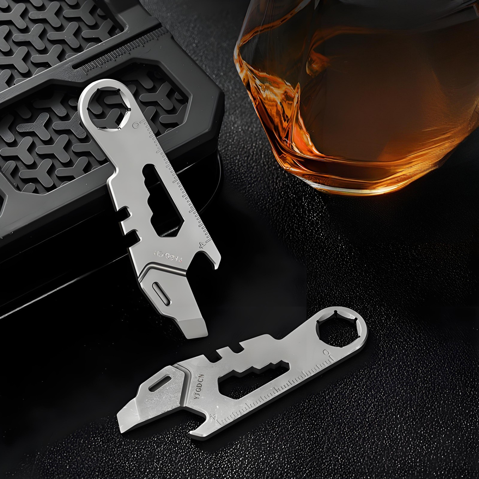 Titanium Alloy EDC Multi-Tool Pry Bar Bottle Opener Wrench Outdoor Gear Portable
