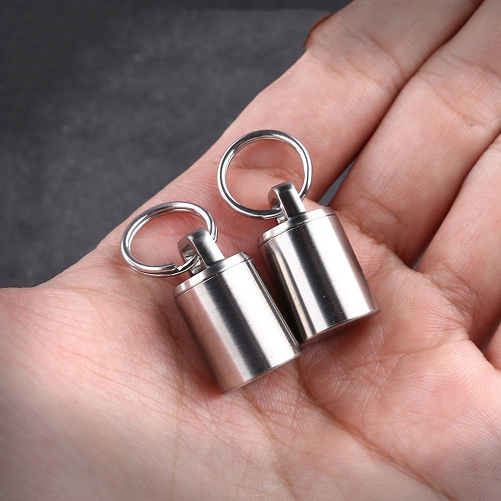 Keychain Lightweight Organizer Pill Holder Case Camping Supplies Compact