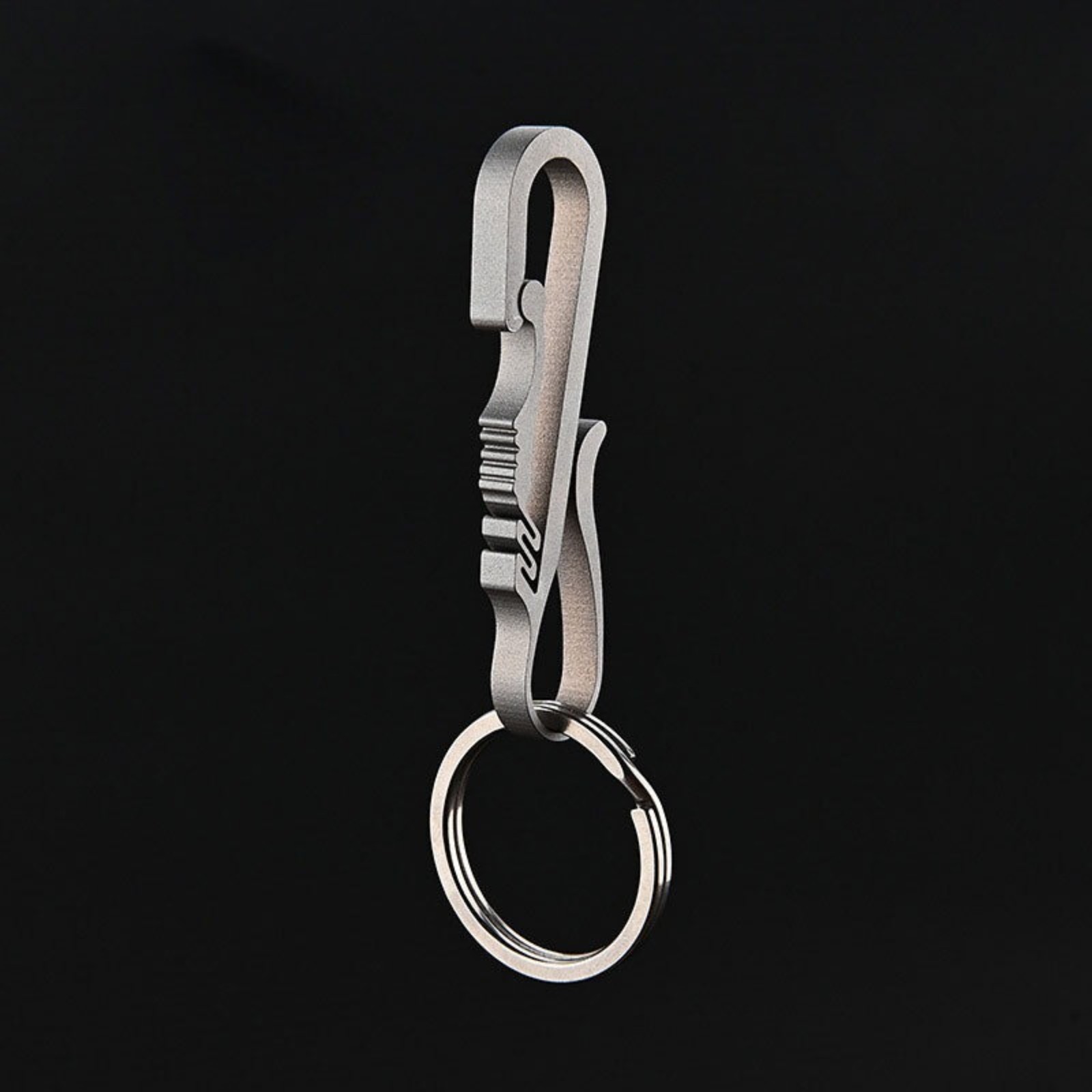 Titanium Alloy Key chain Carabiner with Key Ring Waist Hanging Buckle EDC Tool