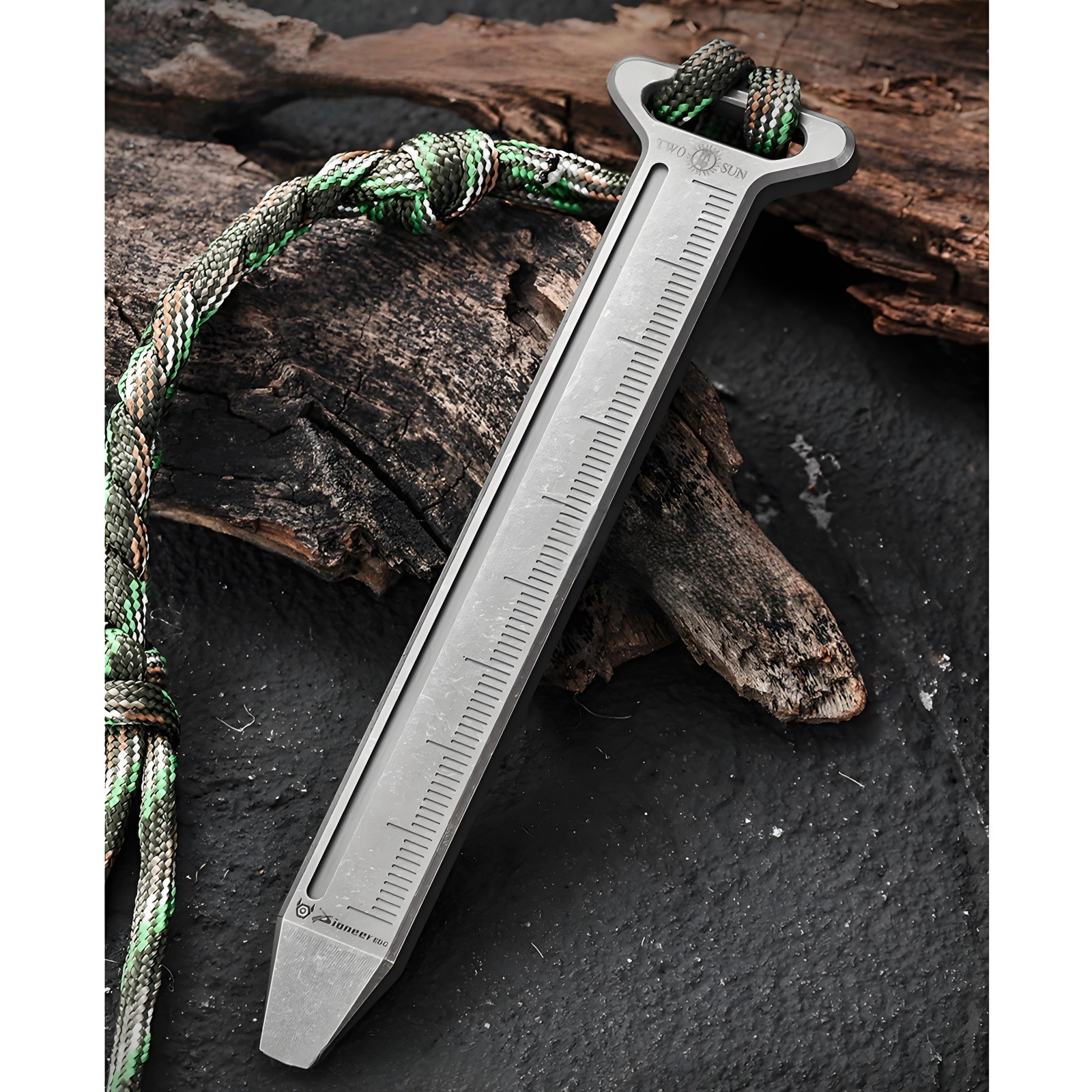 Titanium Alloy EDC Pry Bar Multi-Tool Ruler Outdoor Camping Tool Waterproof