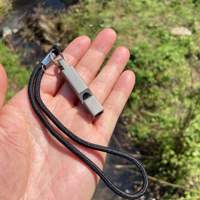 TC4 Titanium Whistle Lightweight Portable Outdoor Life-saving Camping Whistle