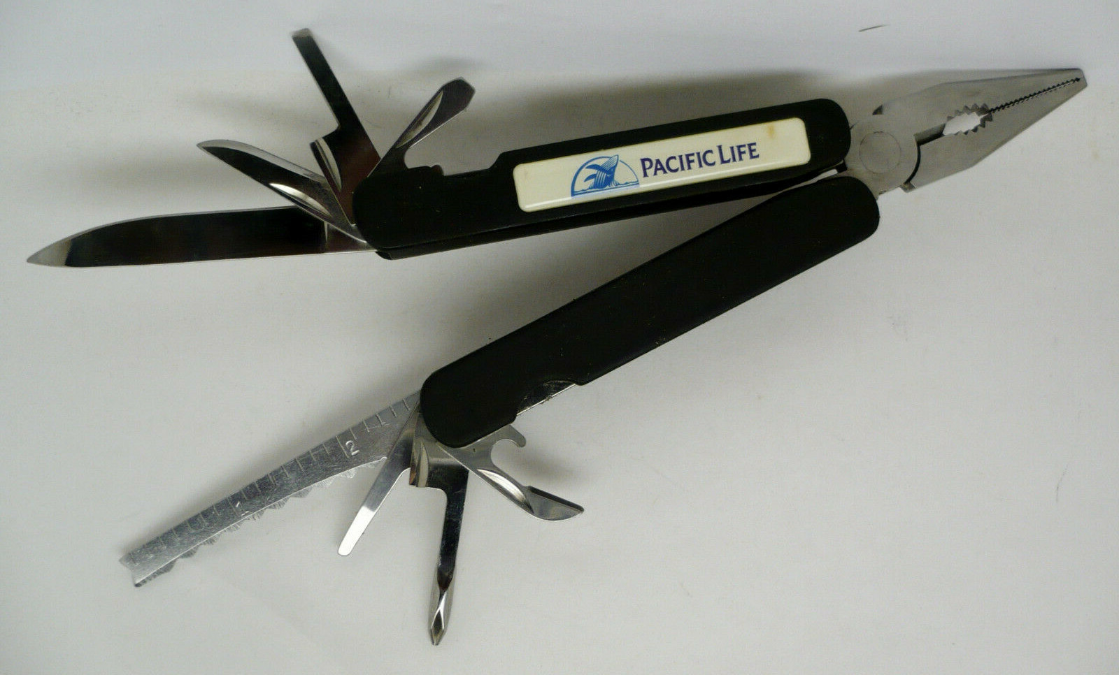 Pocket Knife Folding Multi Tool w/Molded Nylon Sheath Advertising Rubber Coated