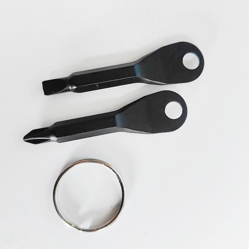 2Pcs Keychain Screwdriver EDC Tool Set Outdoor Carrying Mini Tool with KeyChain