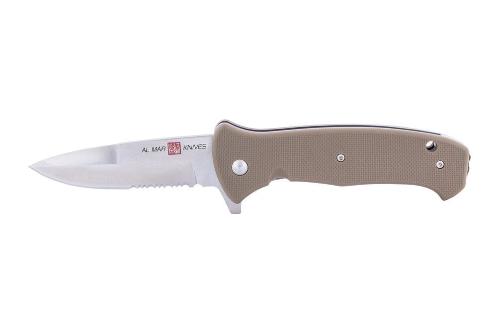 Al Mar SERE 2020 Folding Knife Combo 3.6″ 8Cr13MoV Blade Coyote FRN Handle 2215