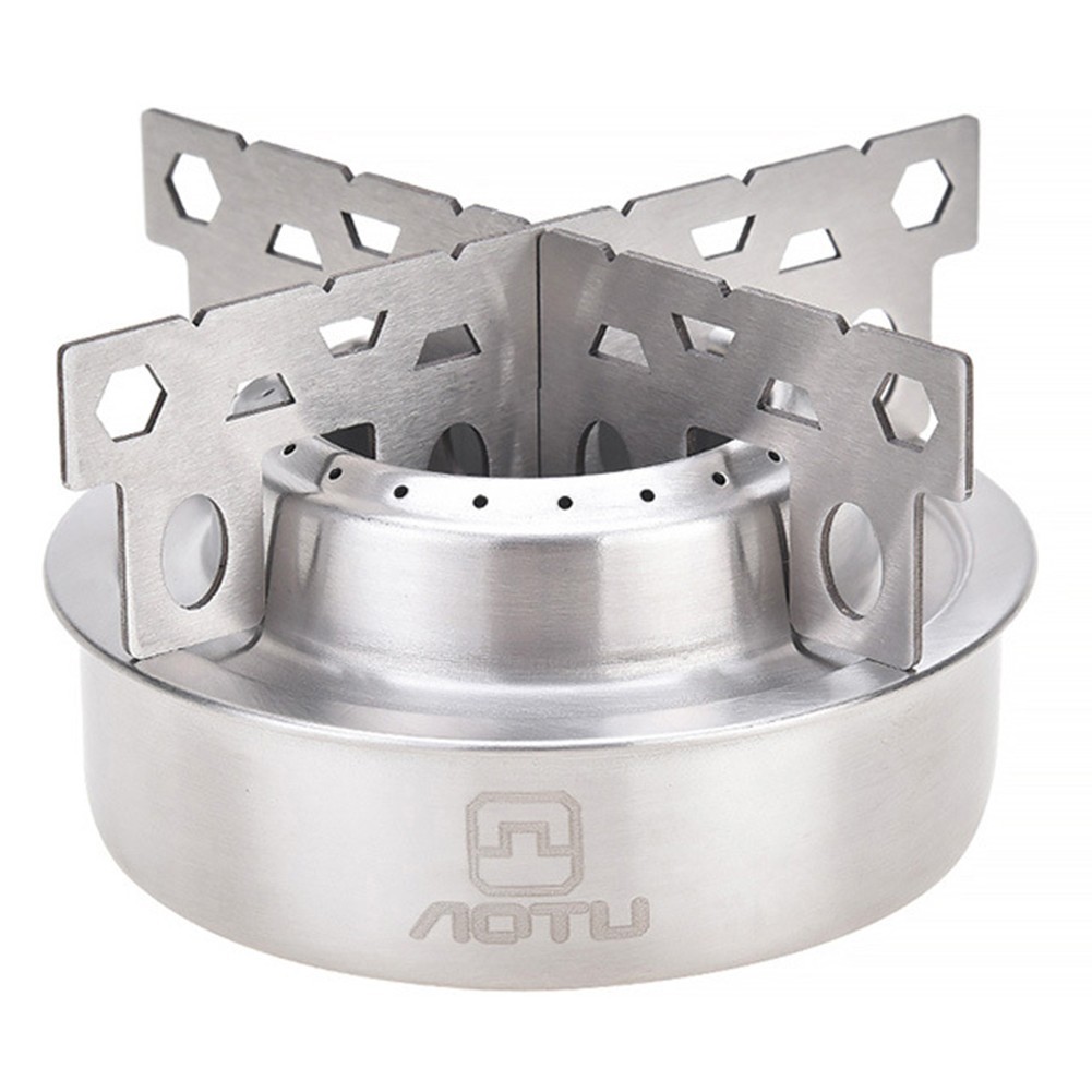 Outdoor Friendly Lightweight Alcohol Stove with Secure Cooking Platform