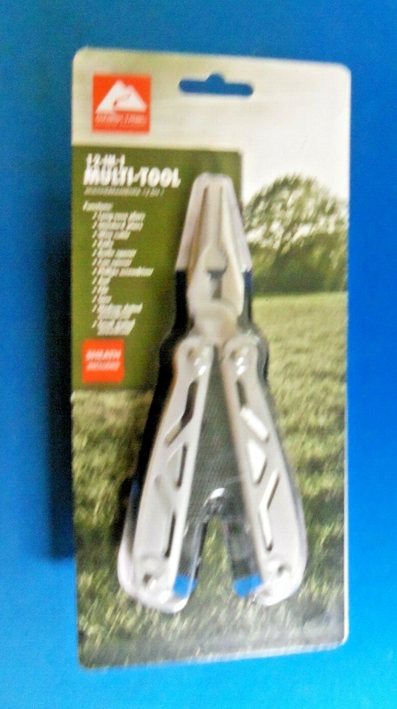 Ozark Trail 12-In-1Multi Tool Camo Pliers Wire Cutter Screwdriver Knife W/Sheath