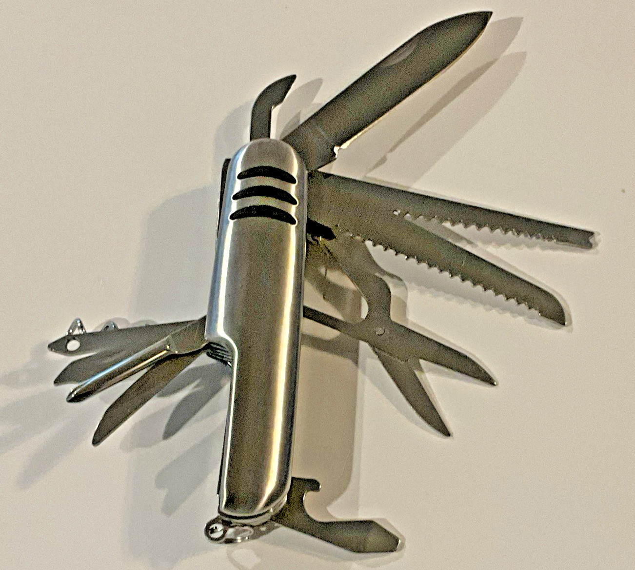 Pocket Knife Key Ring 10 Tools Multi-functional Stainless Steel Fold 10 Pcs NIB