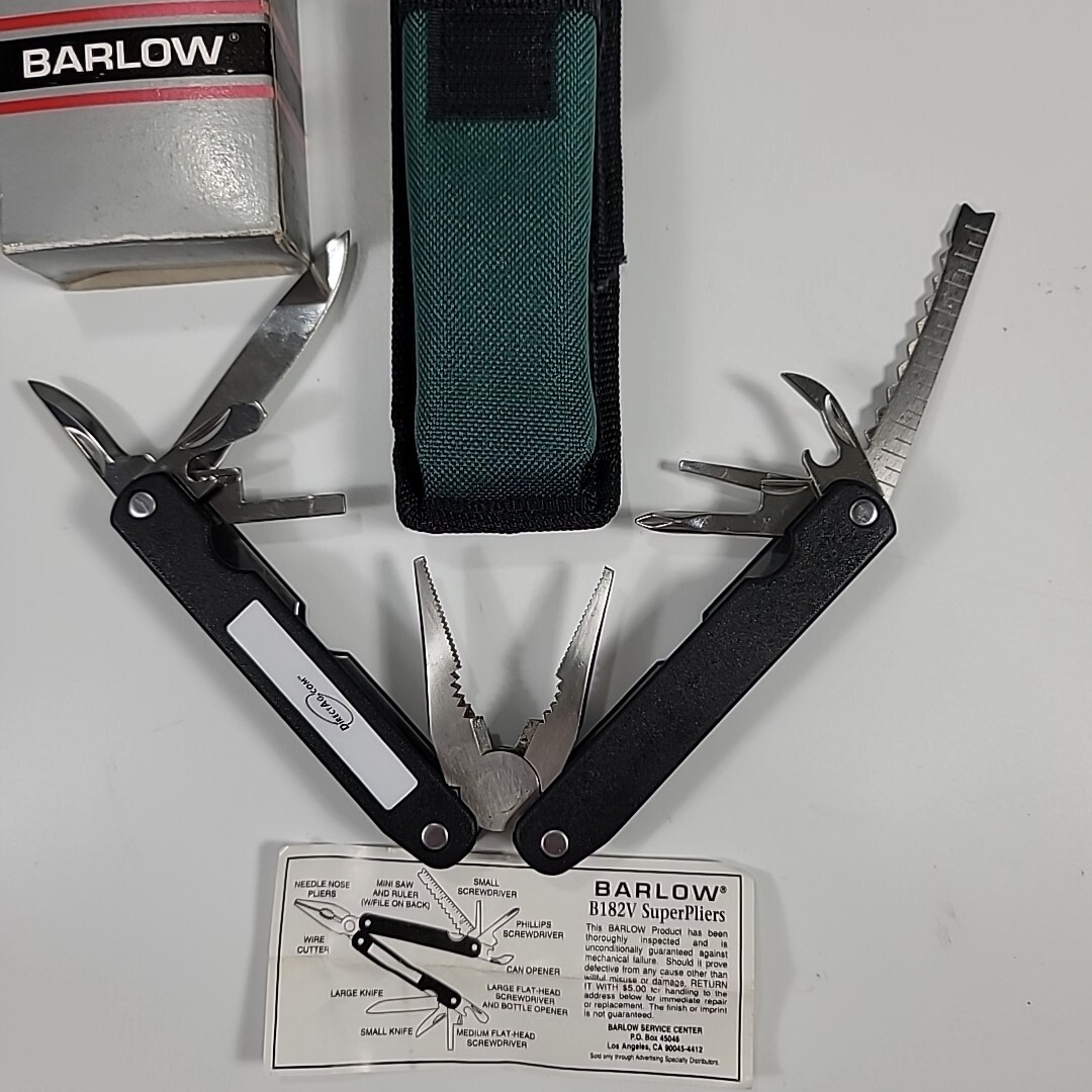 Barlow B182V Stainless SuperPliers/Multi-Tool, New
