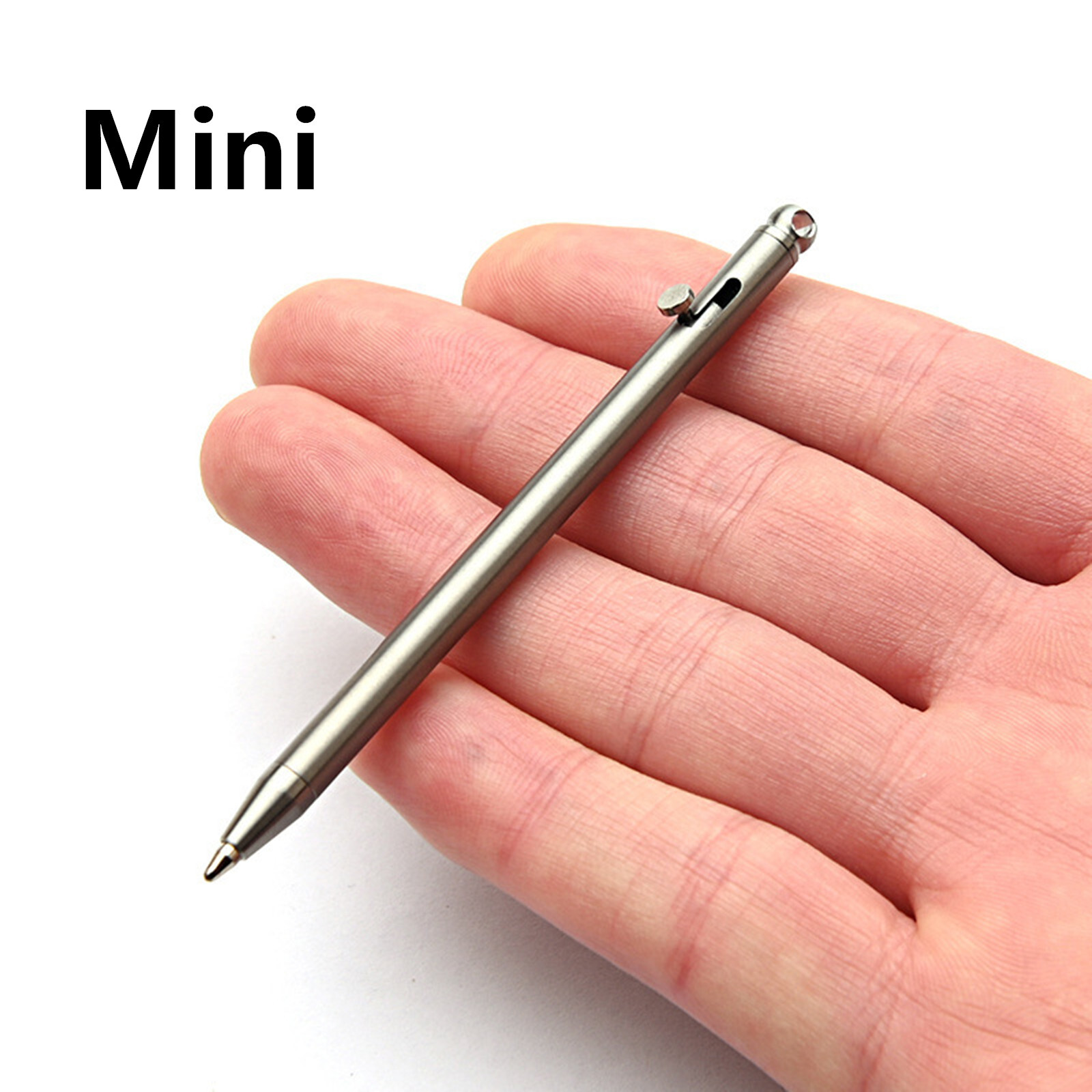 Titanium Alloy Mini Pocket Pen Outdoor EDC Tool Portable Key Chain Ballpoint Pen