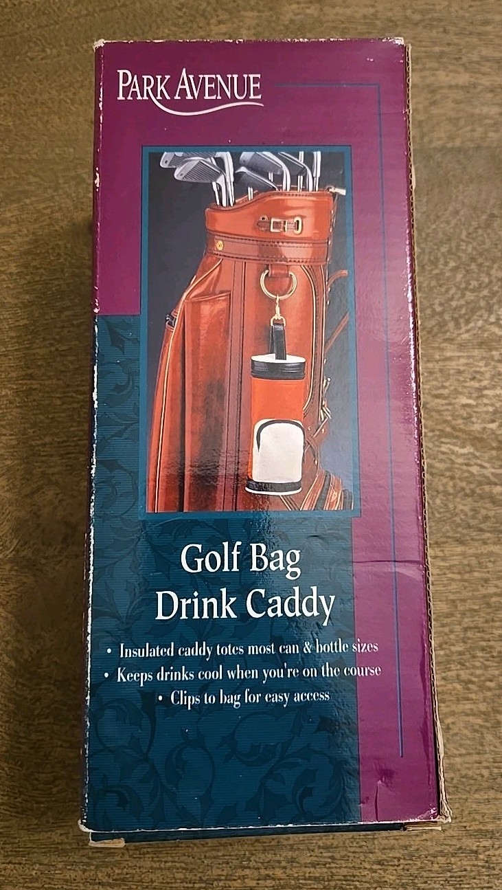 Vintage Park Avenue Golf Bag Drink Caddy New in Box See All Pics And Descr