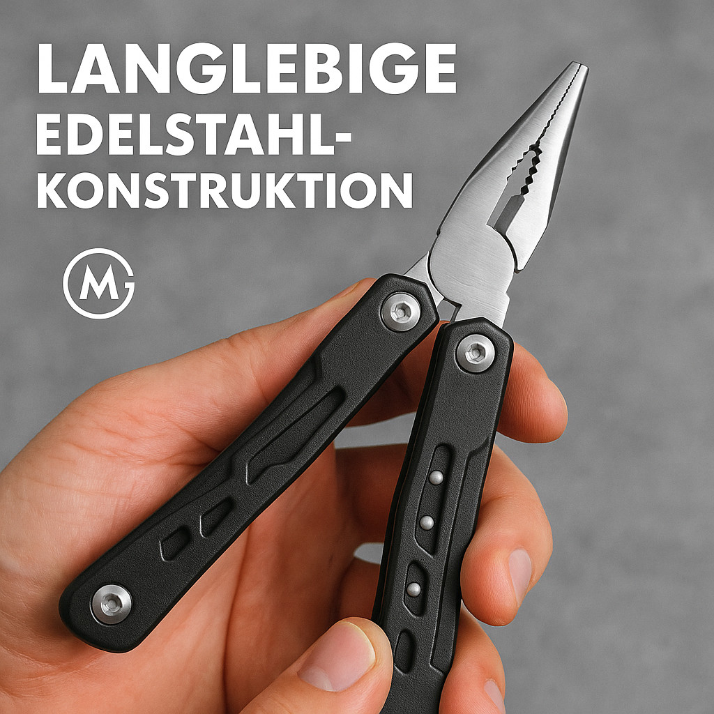 Stainless steel multi tool pliers folding knife outdoor tool set DE.