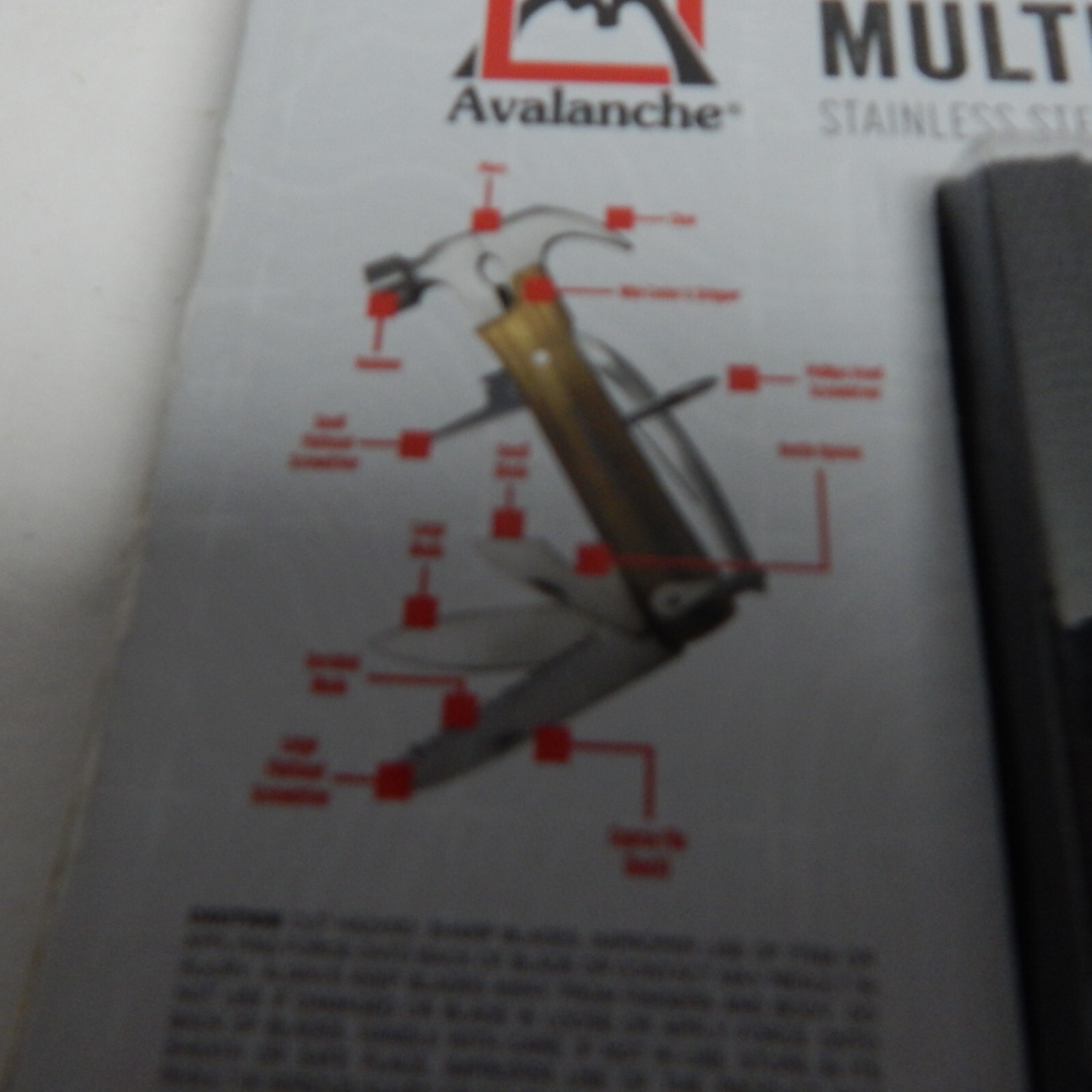 Avalanche 12-in-1 Multi Hammer Durable Construction w/Carrying Case New Unopened