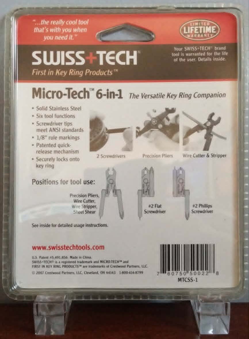 Swiss Tech MTCSS-1 Micro-Tech 6-in-1 Patent 5.491.856 New Clearance Sale