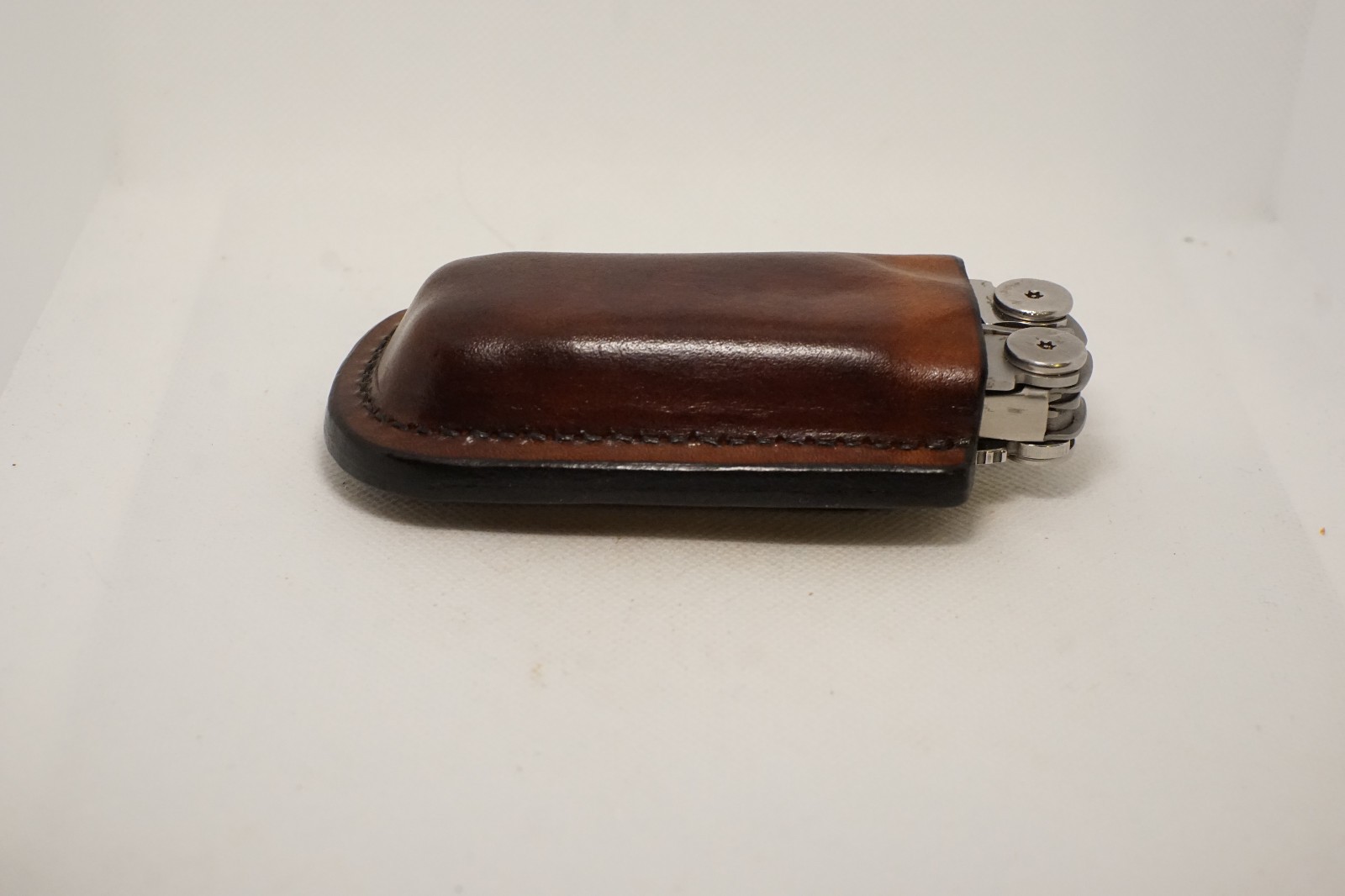Leatherman wave plus leather sheath handmade dark brown color. Sheath only.