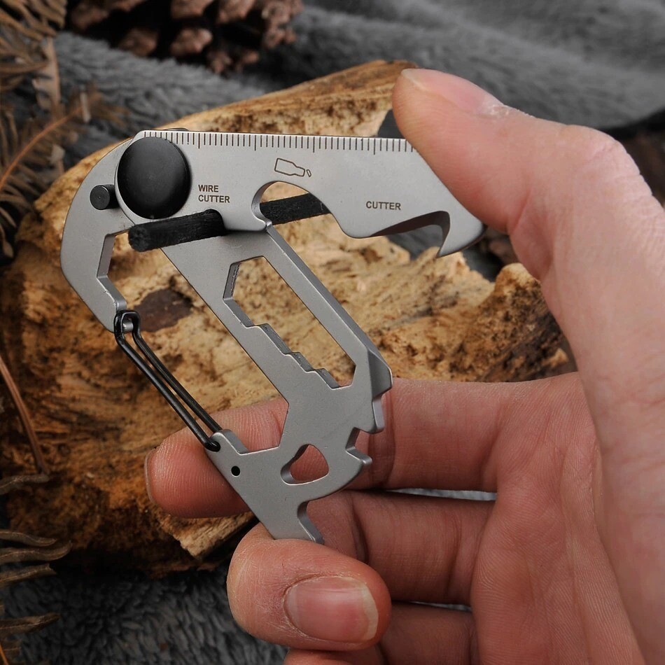 Multi Function Purpose Keyring Keychain Escape Tool Wrench Key Ring Chain Travel