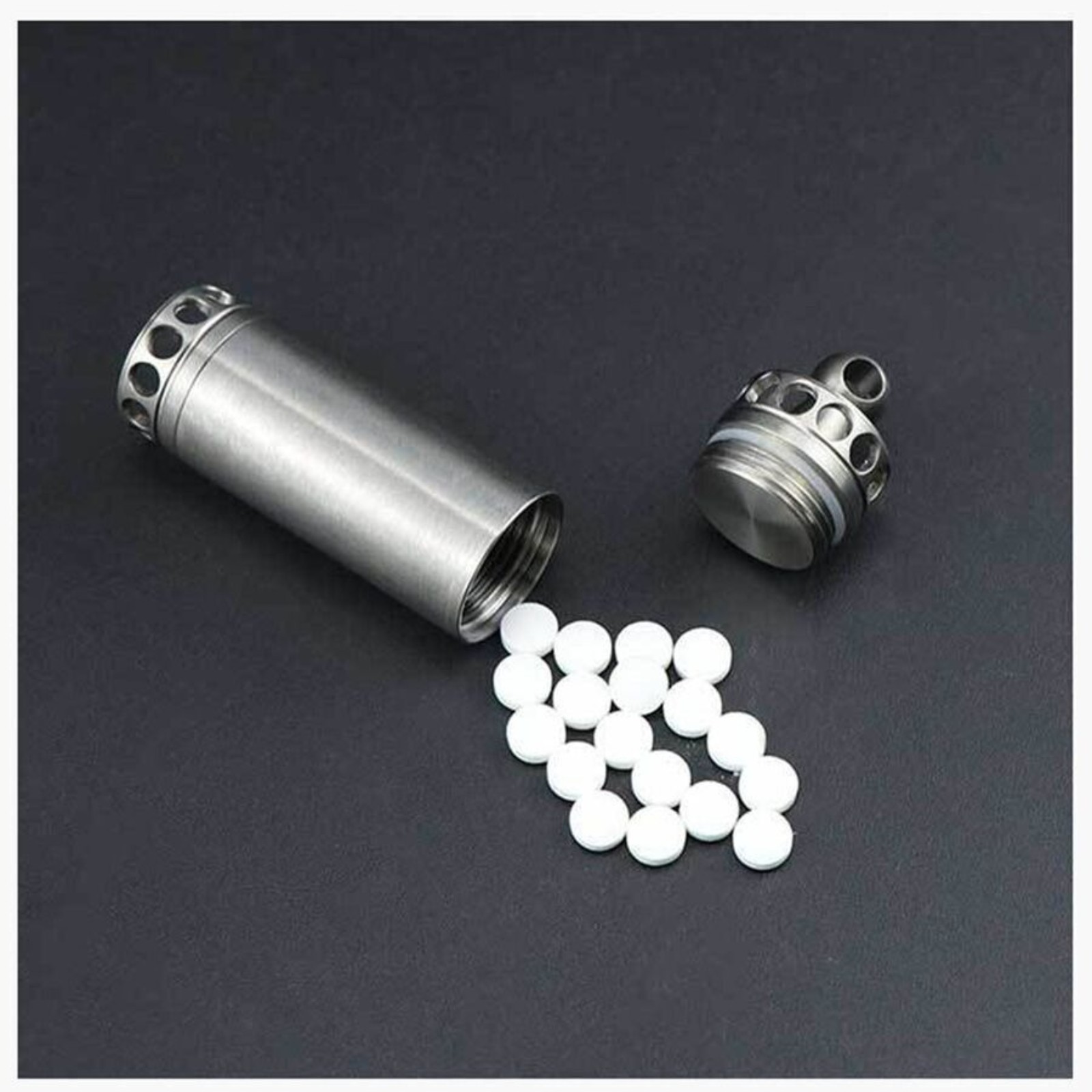 EDC Titanium Tool Waterproof Container Survival Case Box Outdoor For Pill Match