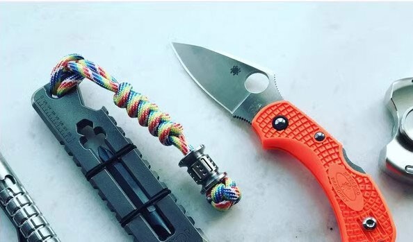 EDC Titanium Alloy Roman Column Bead Parachute Cord Knife Lanyard Pendant DIY