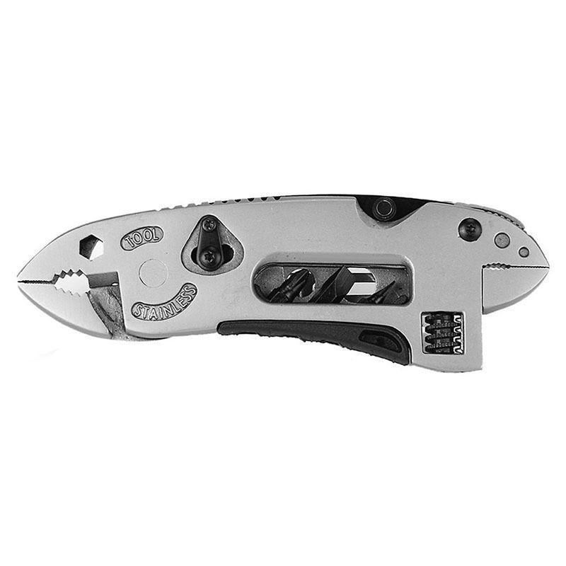 Multi Tool Set Adjustable Wrench Jaw Screwdriver Pliers Knife Survival Gear