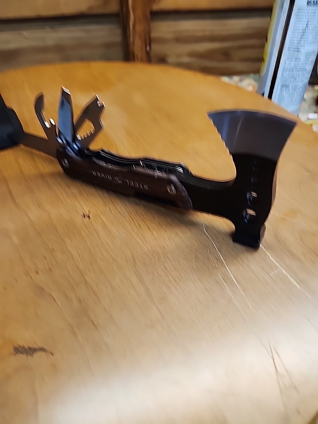 Steel River Multi Tool Hatchet Axe Folding Knife Stainless with Sheath