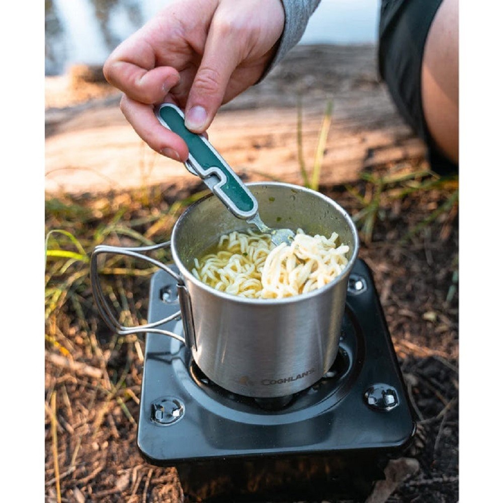 Coghlan’s Stainless Steel Hobo Pocket Knife Folding Cutlery Camp Tool Spoon Fork