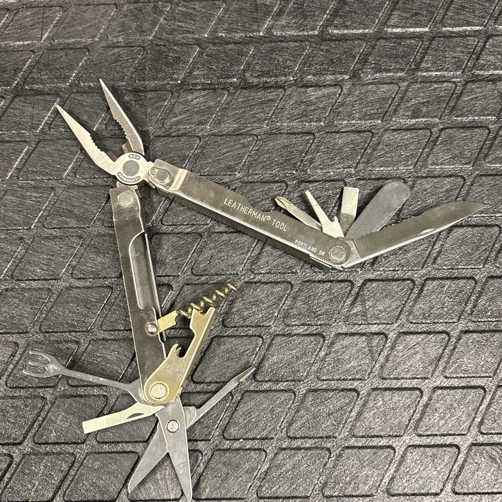 Leatherman Flair Multi Tool Folding Knife Corkscrew Rare Stamped 10/99