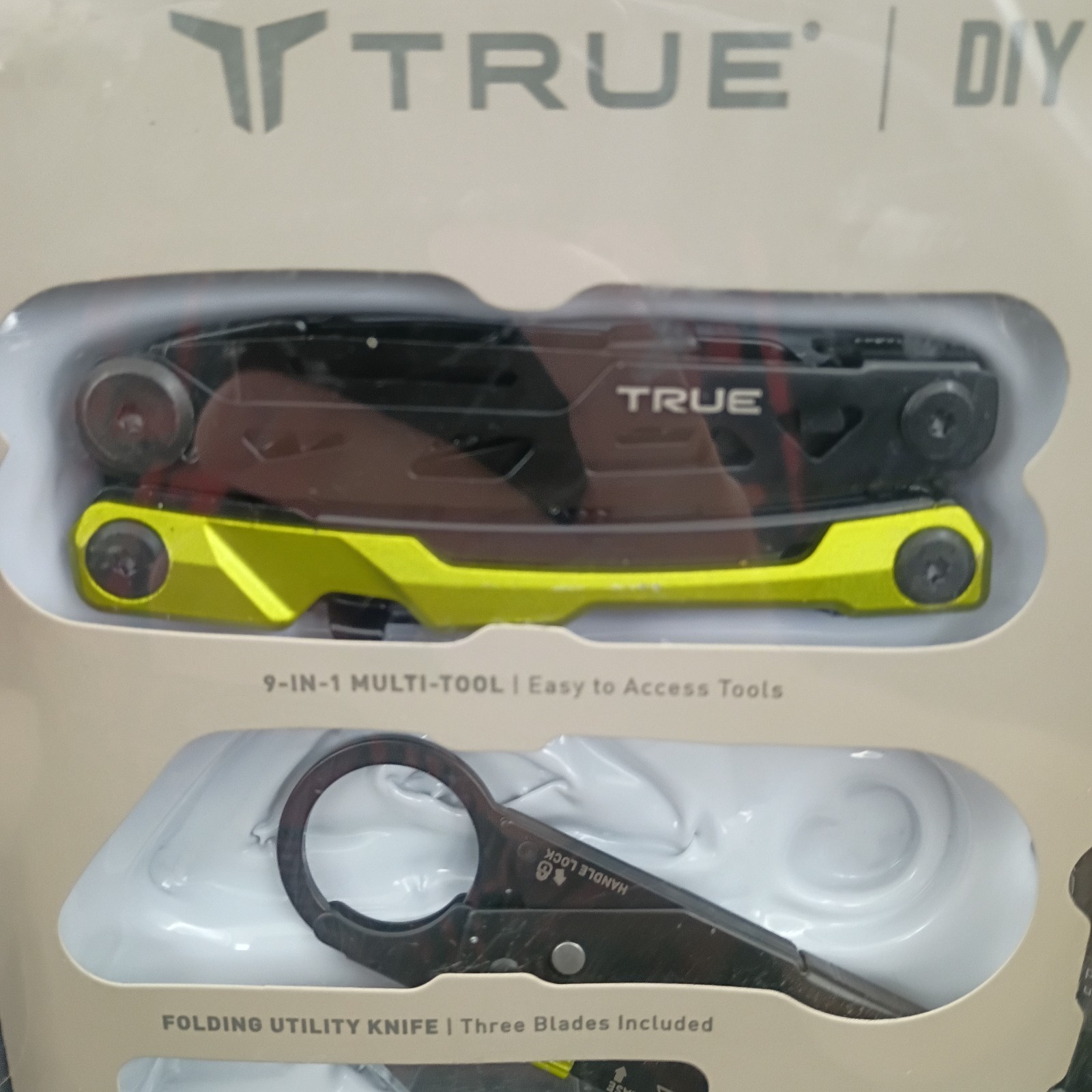 TRUE Utility 5-Piece DIY 9-in-1 Multi-Tool Kit, Knife, Pen Light w/ Pouch NEW