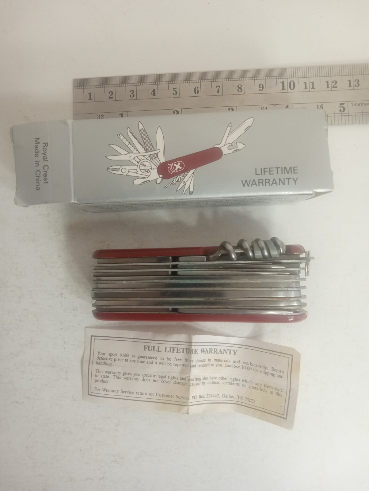 ROYAL CREST 27 Function SKA13 Pocket Knife, Stainless Steel