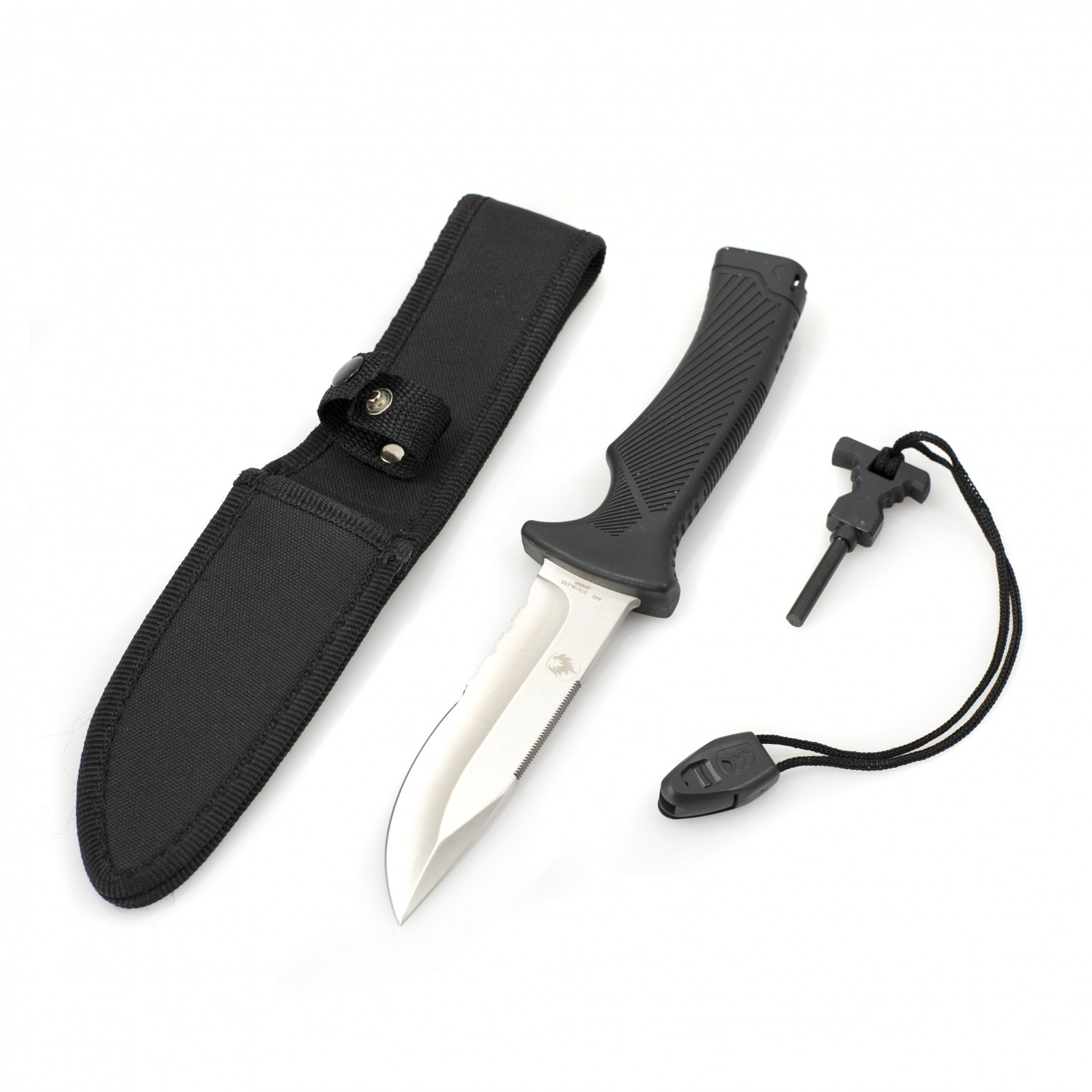 ASR Outdoor 3 in 1 Hiking Camping Survival Multi Tool Fire Starter Pocket Knife