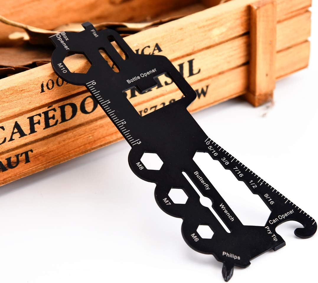 Multi-Tool Card with Durable, Compact Stainless Steel Construction for Hiking, K