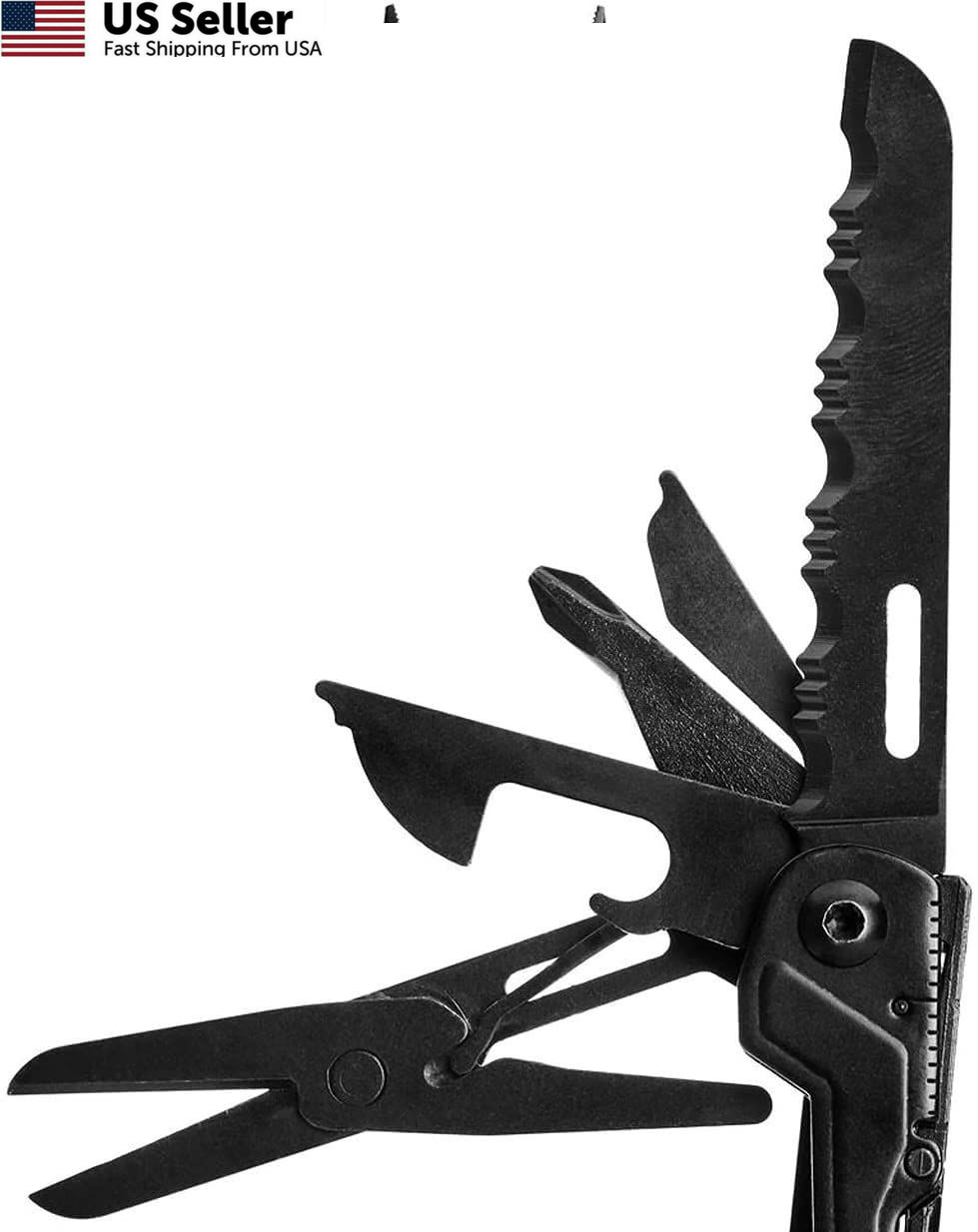 SOG PowerPint Mini Compact Stainless Steel Multi-Tool, 18 One Size, Black