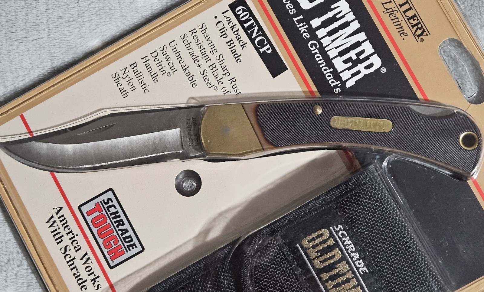 Schrade USA 60TNCP Old Timer Folding Knife w/ Sheath (Brand New)