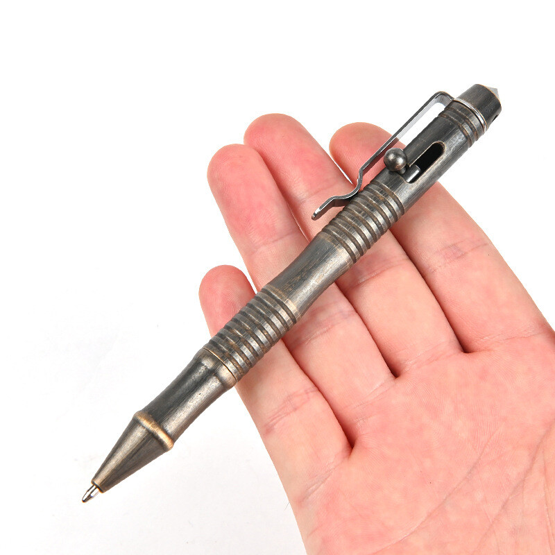 Brass EDC Pocket Pen Bolt Design Ballpoint Pen free 5pcs Refill Outdoor Travel
